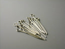 ANTIQUE Silver Plated Eyepins, 21 gauge, 24mm long (0.94 inches) - Pim's Jewelry Supplies