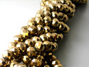 Bronze Glass Rondelle Beads - 8x6mm - One full 15-inch strand - Pim's Jewelry Supplies