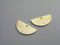 16k Gold Plated Half Moon Charm - 0.83 inch - 2 pcs - Pim's Jewelry Supplies