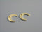 18k Gold Plated Crescent Moon Charm - 0.43 inch - 2 pcs - Pim's Jewelry Supplies