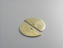 16k Gold Plated Half Moon Charm - 0.83 inch - 2 pcs - Pim's Jewelry Supplies
