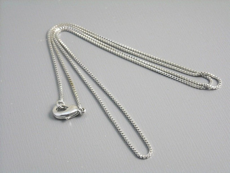 Necklace - Platinum Plated - Box Chain - 1 necklace - Pim's Jewelry Supplies