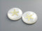 Freshwater Shell Pendant with laser-cut brass starfish inlay - 4 pcs - Pim's Jewelry Supplies