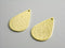 Charm - 14k Gold Plated - Drop Shape & Textured - 22mm - 2 pcs - Pim's Jewelry Supplies