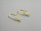 Ear Wire - 14k Gold Plated - 21mm - 4 pcs - Pim's Jewelry Supplies