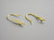 Ear Wire - 14k Gold Plated - 21mm - 4 pcs - Pim's Jewelry Supplies