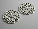 Filigree - Antique Silver - Round - 29mm - 4 pcs - Pim's Jewelry Supplies