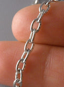 10-Feet 4mm x 3mm Platinum Plated Chain - Pim's Jewelry Supplies