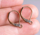 Hoop Earrings with Lever Back - Antique Copper - 15mm - 20 pcs - Pim's Jewelry Supplies