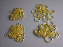 100 MIXED Gold Plated Open Jump Rings - 4mm, 6mm, 8mm & 10mm - Pim's Jewelry Supplies