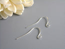 50 pcs of 17mm Silver Plated Earwire - Pim's Jewelry Supplies