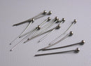 100 Gunmetal Ball End Headpins (24 guage) - 20mm - Pim's Jewelry Supplies