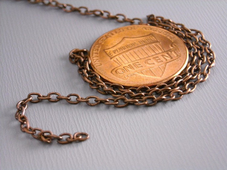 10-ft Fine Antique Copper Chain ( 2.5mm x 2mm ) - Pim's Jewelry Supplies