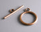 Antique Copper Toggle Clasps - 10 sets - Pim's Jewelry Supplies