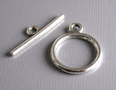 15mm Antique Silver Plated Toggle Clasps - 10 sets - Pim's Jewelry Supplies