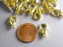 LOBSTER-GOLD-14MMx8MM - 14k Gold Plated Lobster Clasps - 14mm x 8mm...10 pcs - Pim's Jewelry Supplies