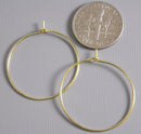 25mm Gold Plated Hoop Earrings - 20 pcs (10 pairs) - Pim's Jewelry Supplies