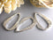 Silver Plated Textured Charm/Linking Ring - 6 pcs - Pim's Jewelry Supplies