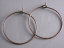 25mm Antique Copper Hoop Earrings  - 20 pcs (10 pairs) - Pim's Jewelry Supplies