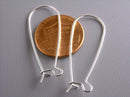 Hoops Kidney Shaped - Silver Plated - 33mm - 30 pcs - Pim's Jewelry Supplies