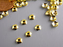 Mini Flower Bead Caps, 14k Gold Plated - 30 pcs - Pim's Jewelry Supplies