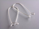 Hoops Kidney Shaped - Silver Plated - 33mm - 30 pcs - Pim's Jewelry Supplies