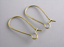 28mm Antique Bronze Brass Kidney Hoop Earrings - 30 pcs - Pim's Jewelry Supplies