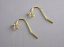 50 pcs of 22mm 14k Gold Plated Earwire with Ball Tip - Pim's Jewelry Supplies