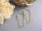 28mm 14k Gold Plated Kidney Hoop Earrings - 30 pcs - Pim's Jewelry Supplies