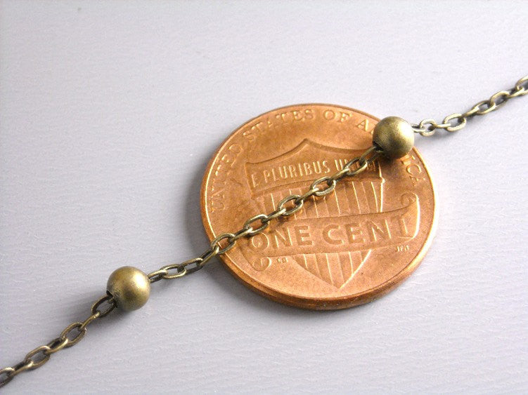 10-Feet of Antique Bronze Brass Chain with Brass Ball Bead, 2mm x 2mm - Pim's Jewelry Supplies