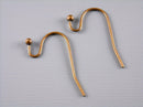 50 pcs of 22mm Antique Copper Earwire with Ball Tip - Pim's Jewelry Supplies