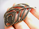 Antique Bronze Peacock Feather Charm - 2 pcs - Pim's Jewelry Supplies