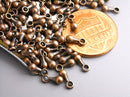 Antique Copper End Pieces - 40 pcs - Pim's Jewelry Supplies