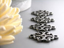 Filigree Connectors in Gunmetal - 10 pcs - Pim's Jewelry Supplies