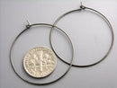 35mm Brass Hoop Earrings in Gunmetal - 20 pcs (10 pairs) - Pim's Jewelry Supplies