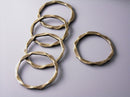 Antique Bronze Hammered Circle Connectors - 6 pcs - Pim's Jewelry Supplies