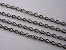 10-Feet Fine Gunmetal Plated Chain, 2.5 x 2mm - Pim's Jewelry Supplies