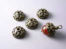 Antique Bronze Dome Bead Caps (10mm) - 20 pcs - Pim's Jewelry Supplies