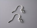 30 pcs of 15mm Silver Plated Earwire with Ball Bead - Pim's Jewelry Supplies