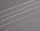 10-Feet Silver Plated Fine Twisted Link Chain, 1.5x1mm - Pim's Jewelry Supplies