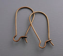 50 pcs of 28mm Antique Copper Kidney Hoop Earring Findings - Pim's Jewelry Supplies