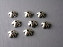 30 pcs of 6.5mm Antique Silver Plated Bead Caps - Pim's Jewelry Supplies