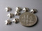 30 pcs of 6.5mm Antique Silver Plated Bead Caps - Pim's Jewelry Supplies