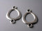 Antiqued Silver Plated Oval Linking Charm - 6 pcs - Pim's Jewelry Supplies