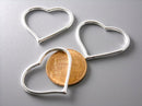 Silver Plated Brass Heart Charm - 6 pcs - Pim's Jewelry Supplies