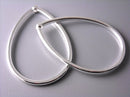 Silver Plated Large Drop Shaped Hoops - 4 pcs - Pim's Jewelry Supplies