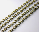 Chain - Antique Bronze Cable Chain - 3mm x 2mm - 10 Feet - Pim's Jewelry Supplies