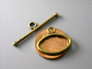 Antique Bronze Plated Toggle Clasps - 6 sets - Pim's Jewelry Supplies