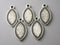Antique Silver Horse Eye Shaped Charms / Tags - 5 pcs - Pim's Jewelry Supplies