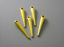 Antique Gold Plated Spike Charms - 22mm - 6 pcs - Pim's Jewelry Supplies
